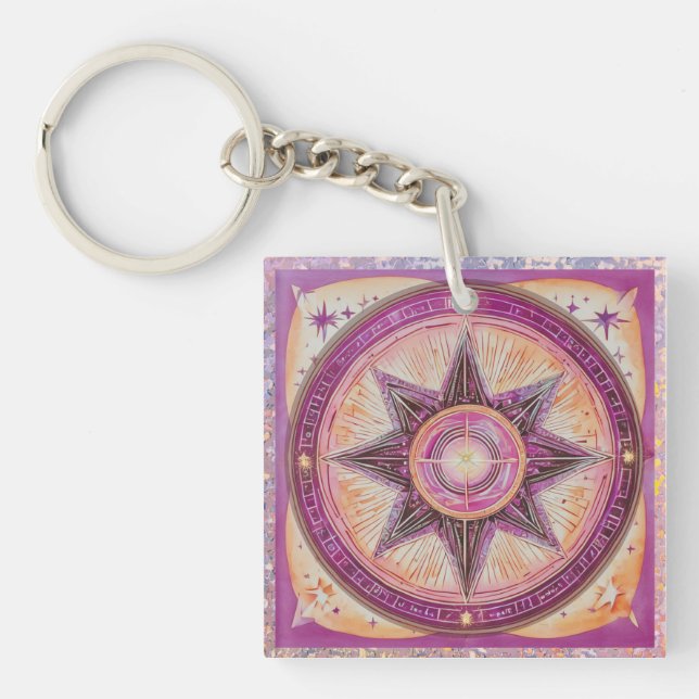 Oh Beautiful Star Magnet  Keychain (Front)
