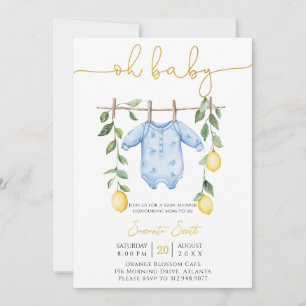 Oh bébé citron Invitation à la Baby Shower