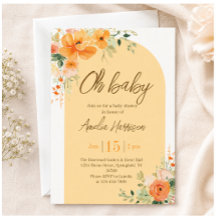 Oh Bébé ! Élégante invitation à la baby shower flo