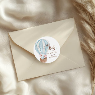 Oh Bébé Éléphant en Montgolfière Autocollants