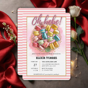 Oh bebe French Patisserie Baby Shower  Invitation