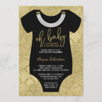 Oh bébé, Invitation Baby shower de la petite dame,