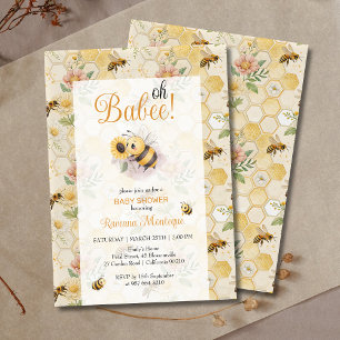 Oh Bébé Invitation Fête de Naissance en Nid d'Abei