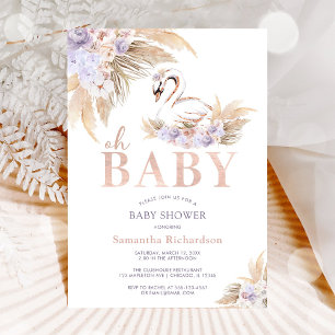 Oh Bébé Oie des Pampas Invitation Baby Shower