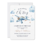 Oh Boy! Adventure Awaits Airplane Boy Baby Shower