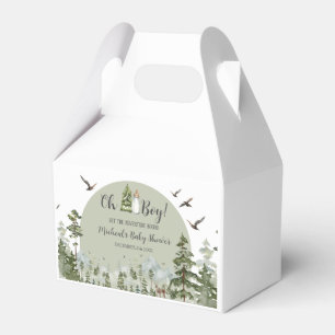 Oh Boy Adventure Pine Forest Baby Shower Favor Box