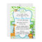 oh boy animal print baby shower invitation