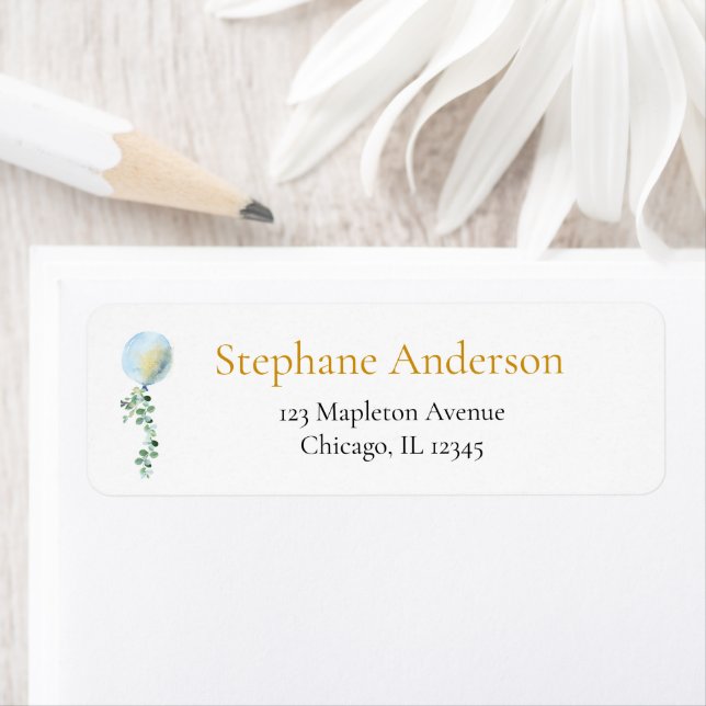 Oh Boy Baby Blue Balloon Eucalyptus Greenery  (Insitu)