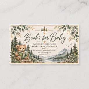 Oh Boy Baby Shower Adventure Woodland Mountain Enclosure Card