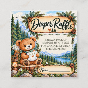 Oh Boy Baby Shower Adventure Woodland Mountain  Enclosure Card