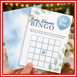 Oh Boy Baby Shower Bingo Cards
