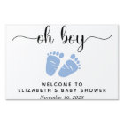 Oh Boy Baby Shower Blue Feet Welcome