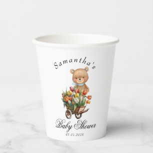  oh boy Baby shower floral green elegant  Paper Cups