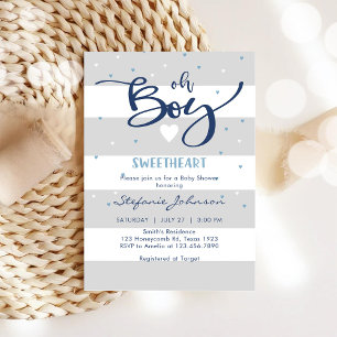 Oh Boy Baby Shower Invitation
