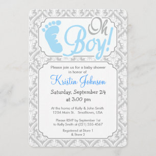 Oh Boy! Baby Shower Invitation