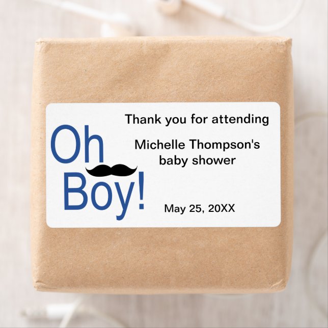 Oh Boy Baby Shower Water Bottle And Favour (Insitu)