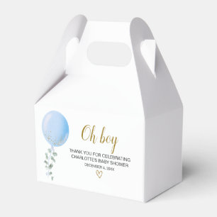 Oh Boy Baby Shower with Balloons Favour Box