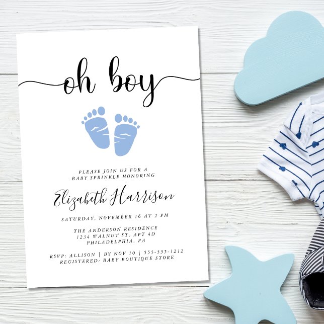 Oh Boy Baby Sprinkle Invitation (Creator Uploaded)