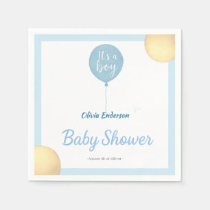Oh boy! Balloon baby is due Napkin