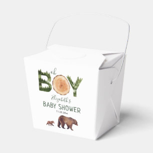 Oh Boy Bear Baby Shower  Favor Box
