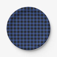 Oh Boy Bear blue Buffalo Plaid Baby Shower