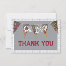 Oh, Boy! blue and floral bunting Thank You