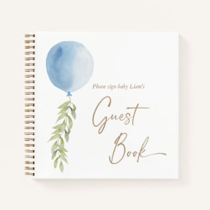 Oh Boy Blue Balloon Eucalyptus Foliage Livre d'or