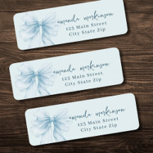 Oh Boy Blue Étiquette Adresse Baby Shower aquarell