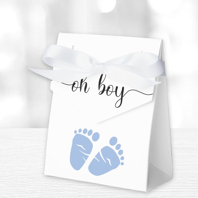 Oh Boy Blue Feet Baby Shower Favor Box (Creator Uploaded)