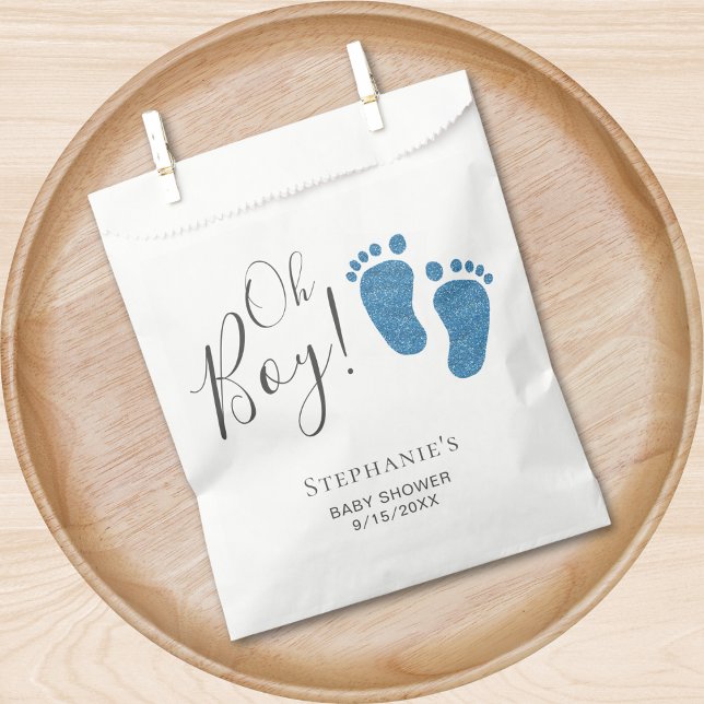Oh Boy Blue Feet Baby Shower Favour Bag (Creator Uploaded)