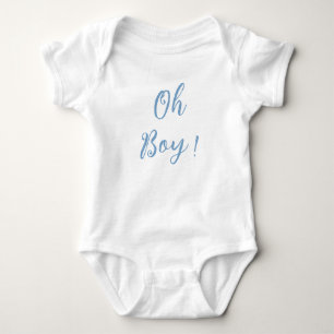 Oh boy blue simple baby suit bodysuit