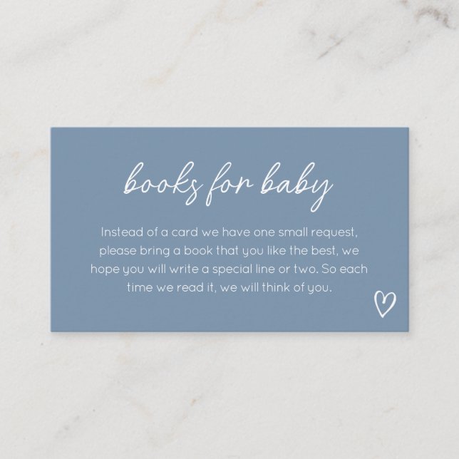 Oh Boy Boho Minimalist Baby Shower Books for Baby Enclosure Card (Front)