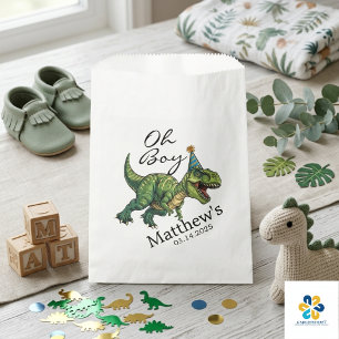 Oh Boy! Cute Dinosaur Baby Shower Favour Bag