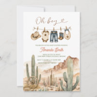 Oh Boy Desert Cactus Clothesline Baby Shower