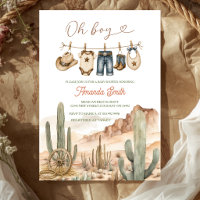 Oh Boy Desert Cactus Clothesline Baby Shower