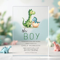 Oh Boy Dinosaur Cute Baby Boy Shower