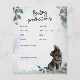 Oh Boy! Dog Baby Shower Baby Predictions Game