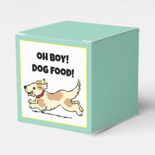 Oh Boy Dog Food Hungry Puppy Cartoon Illustration Favor Box