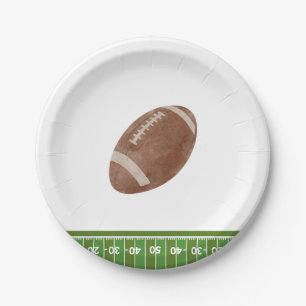 Oh Boy football Baby shower plate
