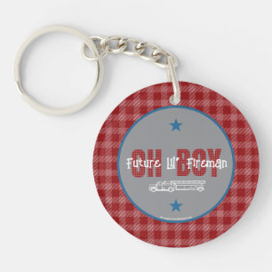 Oh Boy Future Fireman new baby Keychain