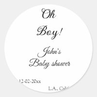 oh boy girl baby shower add name date year venue e