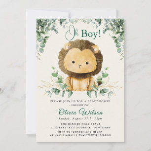 “Oh Boy!” Greenery Safari Invitation