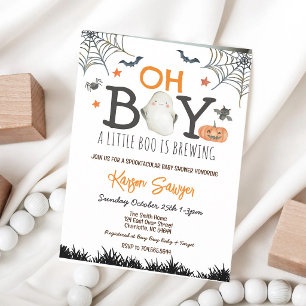 Oh Boy Halloween Baby Shower Witch Brew Invitation