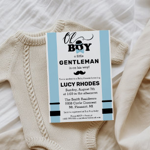 Oh Boy! Invitation pour Baby Shower