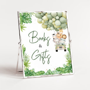 Oh Boy Jungle Safari Baby Shower Books and Gifts Poster