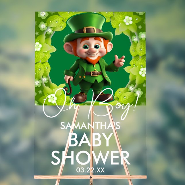 Oh Boy Leprechaun Baby shower Bienvenue (Neutre)