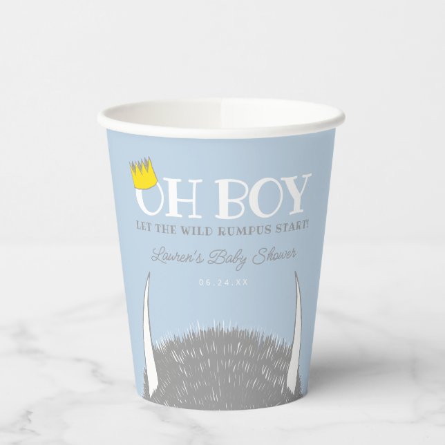 Oh Boy | Let the Wild Rumpus Start Baby Shower Paper Cups (Left)