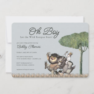 Oh Boy! Let the Wild Rumpus Start   Baby Sprinkle Invitation