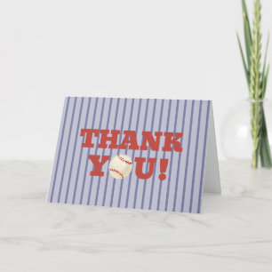 Oh Boy Little Slugger Baseball Sport Baby Shower Thank You Card