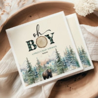Oh Boy Lumberjack Woodland Forest Bear Baby Shower